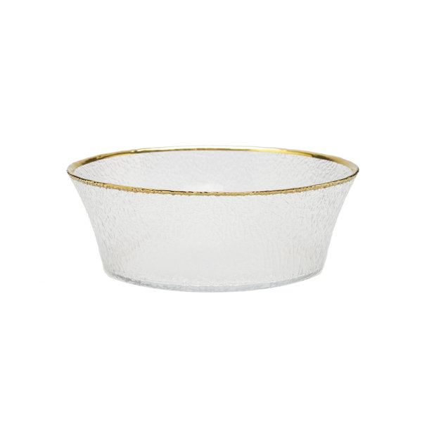 Glass Plate Irregular Dinner Plates Gold Glass Dishes Creative Salad Bowl  Transparent Plate Glass Bowl and