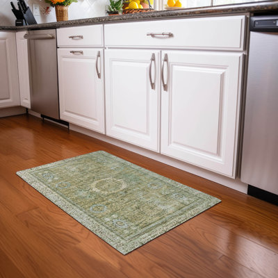 Tapis de sauge Xhevrie intérieur / extérieur lavable à la machine