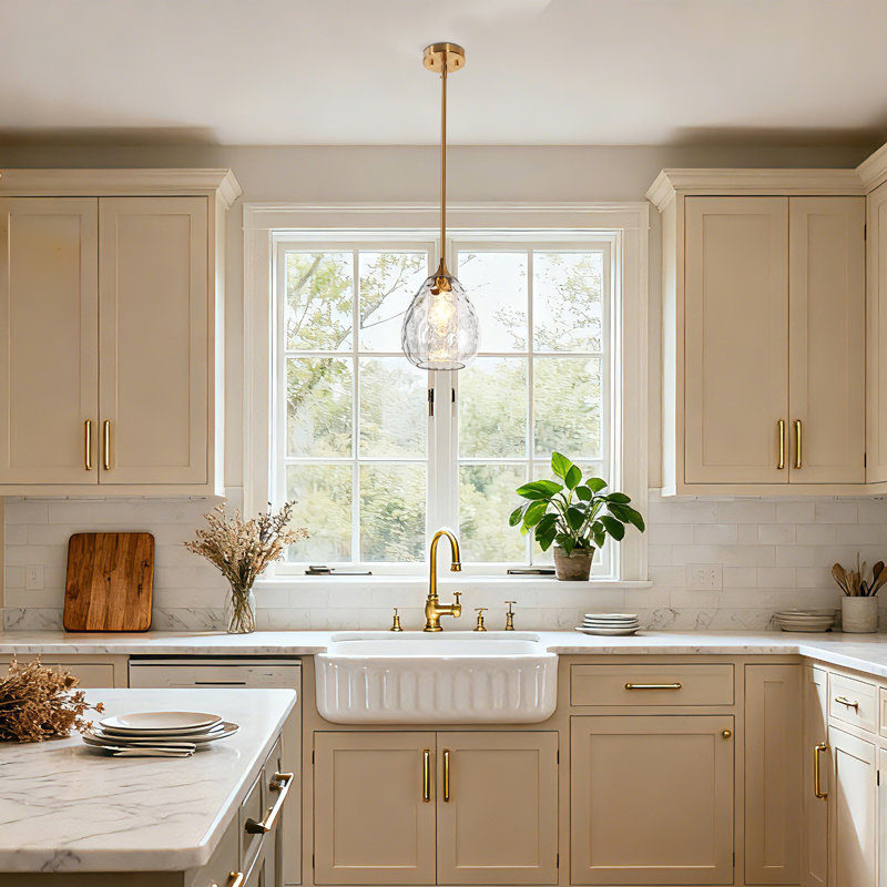 Teandrea 1-Light 7.8" W Dimmable Pendant with Adjustable Length 