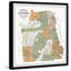 Carte rétro de San Francisco, Californie - impression encadrée sur papier-723665705