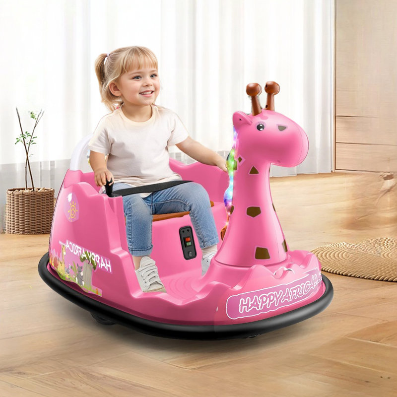 Jouet autoportant 12 volts Giraffe, Rose