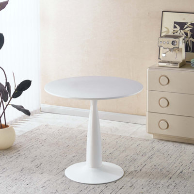 Ensemble de salle à manger 1 + 4,5 pièces, table de salle à manger à pieds en métal Mid-Century pour 4-6 personnes avec plateau en panneau de fibres à densité moyenne, table de salle à manger à piédestal, table basse de loisirs, ensemble