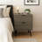 Zena Nightstand Side End Table, 2 Drawers, Rustic Gray Finish 19 Inch-117054055