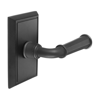 Bravura 840-1 St. Charles Dummy Lever on  Traditional Rectangular Rose in Matte Black
