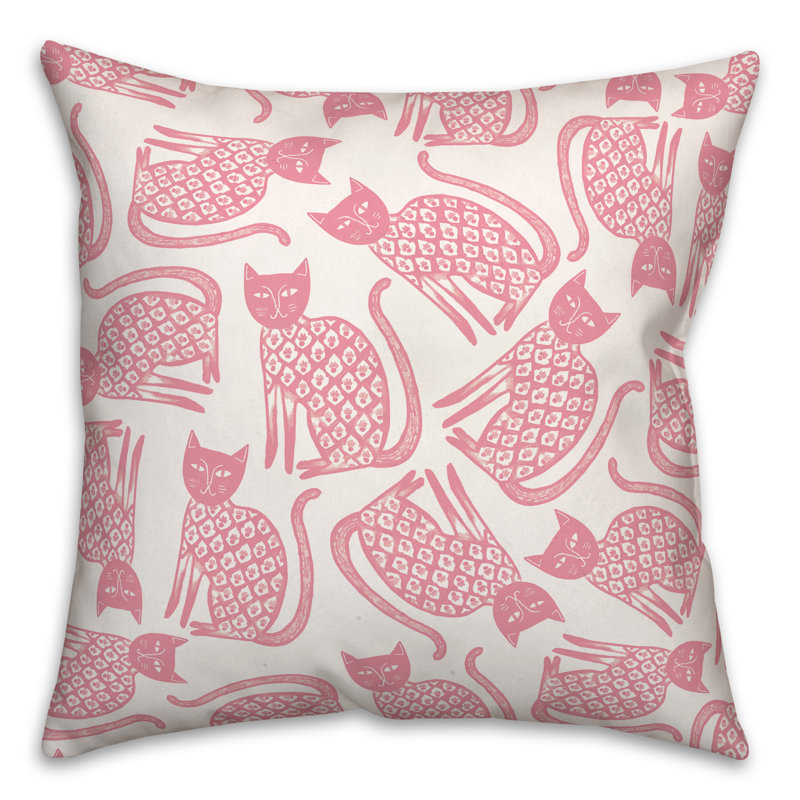 Housse de coussin d'extérieur carrée Check Meowt Watercolor Cat