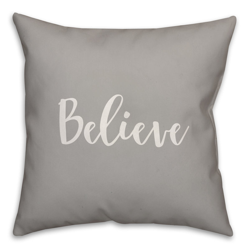Reversible Throw Pillow, Gray, Throw Pillow