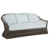 Soho 81.75" Wide Outdoor Wicker Patio Sofa with Cushions