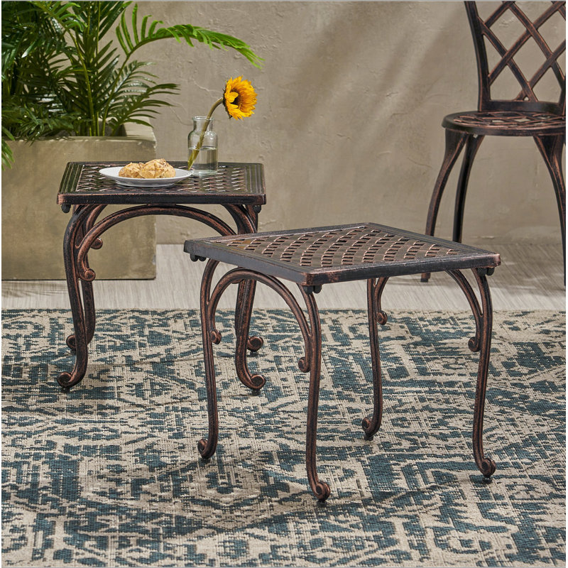 Table de bout LAUGHLIN KD Cast [ensemble de 2 pièces]