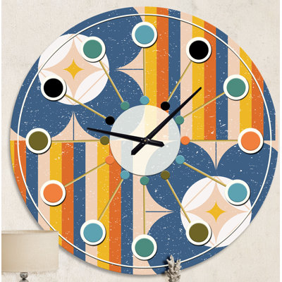 Horloge murale rétro Mid-Century