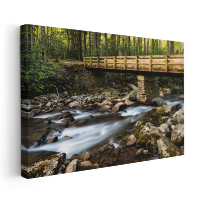 Pont et cascade I - reproduction d'art sur toile