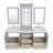 84.25'' Double Bathroom Vanity with Carrara Quartz Top-94668812