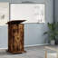 Lectern With Wheels & Drawer 55X55x107 Cm Engineered Wood-1692474009