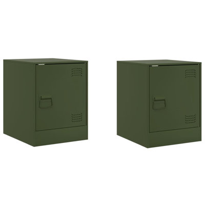 66 34.5cm W Steel Bedside Table