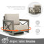 Ensemble de conversation pivotant en aluminium Marindo avec coussins Sunbrella® et table foyer en béton-133583408