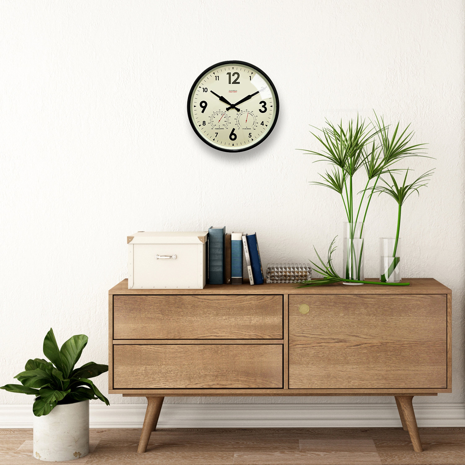 12" Waterproof Metal Wall Clock
