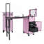 Portable Nail Art Table W/ LED Mirror, Bluetooth, Lockable Drawers, Telescopic Pole - Folding Manicure Station For Salons-1666916441