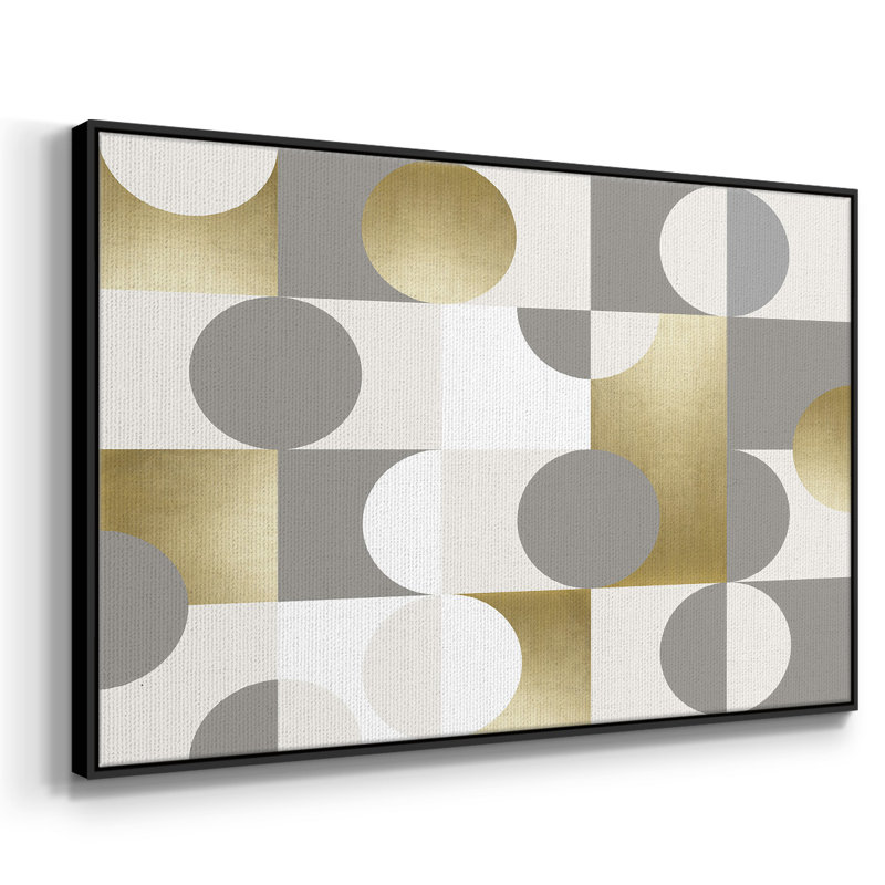 " Modern Gold Reflections ", 25" H x 37" W x 2" D, Black