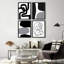 "Décoration murale abstraite moderne noir et blanc Boho", 4 pièces-101519923-101519920