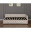 Lit de jour double avec tiroirs de rangement Lit de coin rembourré avec tête de lit en L Structure de lit de jour en velours pour chambre d'amis - Beige