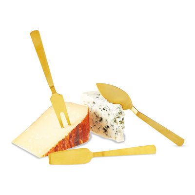 Cheese Knife Set in Gold
