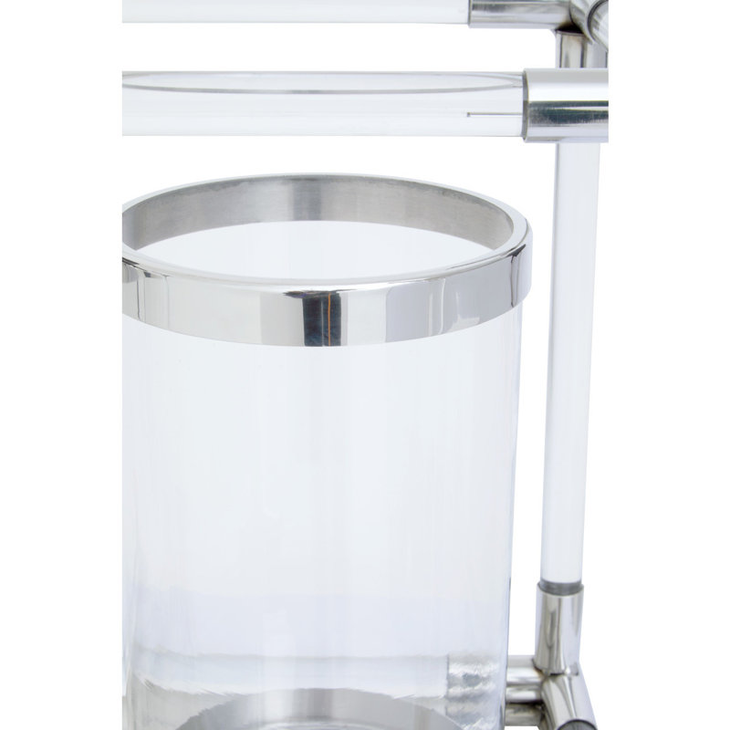 Lucita Stainless Steel Tabletop Lantern