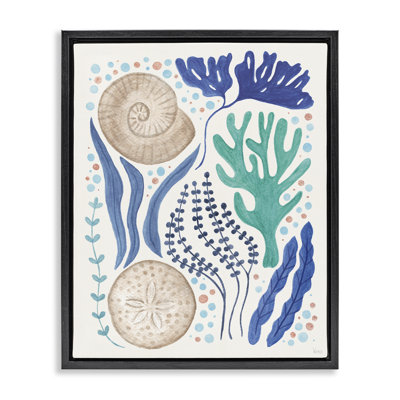  Scattered Marine Life Floater Canvas Wall Art by Veronique Charron