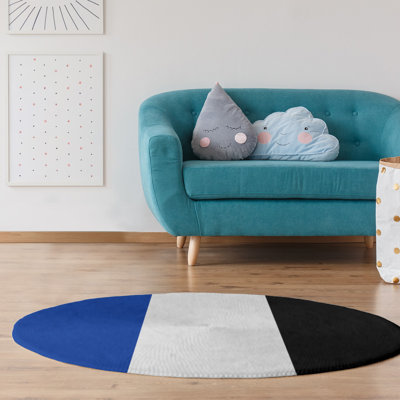 Tapis bleu/noir zone