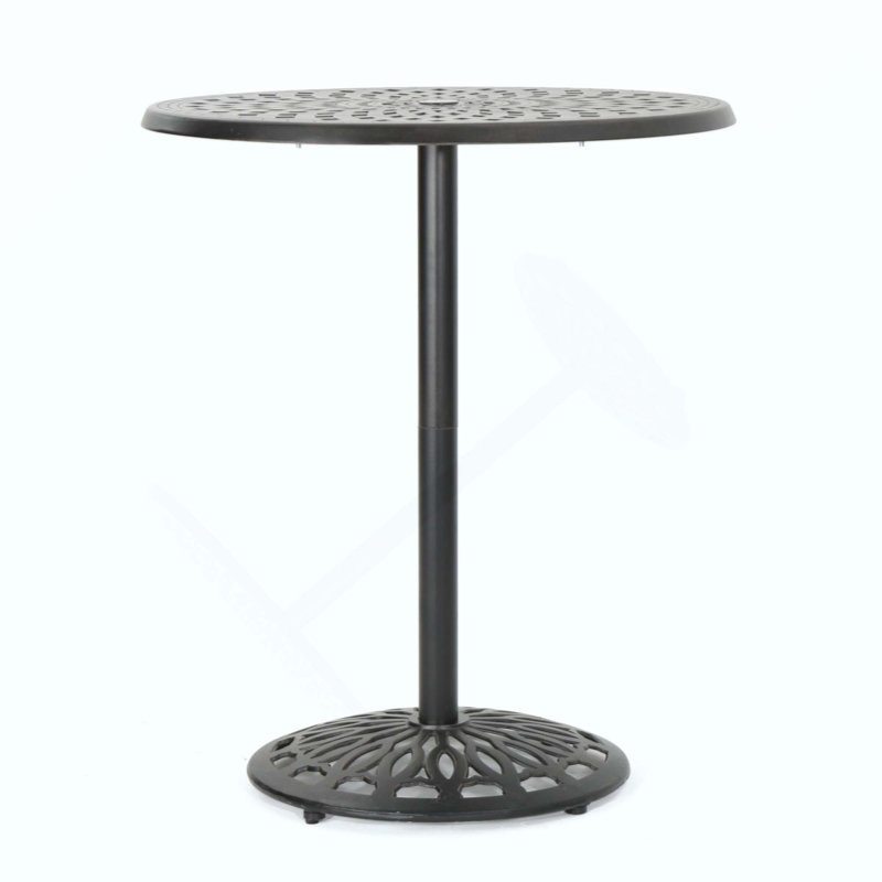 Table de bar ronde en fonte d'aluminium