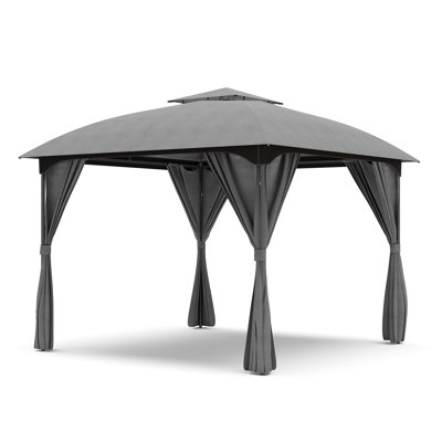 10 Ft. W x 10 Ft. D Iron Patio Gazebo
