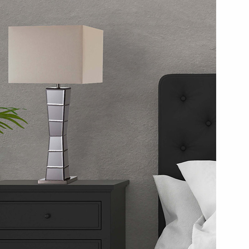 Lampe de table carrée avec miroir 29,5 pouces Alistair