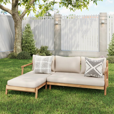 Ensemble de conversation modulaire en bois d'acacia l 50,5 po x P 27,5 po x H 26,25 po Christopher