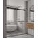 62" - 66" W x 77" H Contemporary Frameless Double Sliding Shower Door with 3/8" Clear Tempered Glass