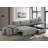 Modern Sleeper Sectional Sofa with Hidden Storage and Stool Seating