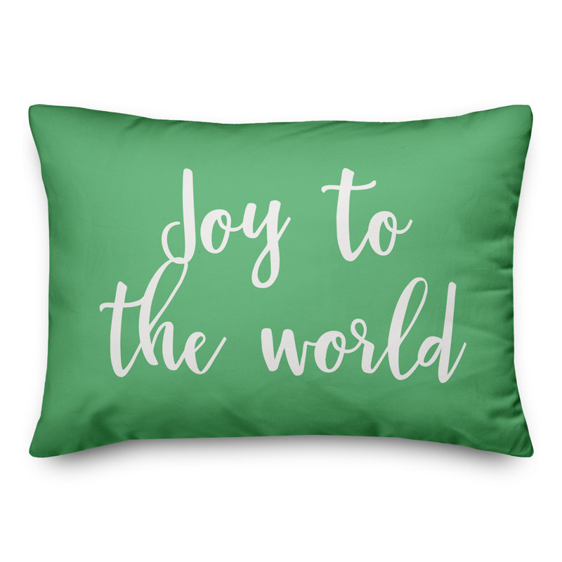 Coussin Joy to the World, Vert clair