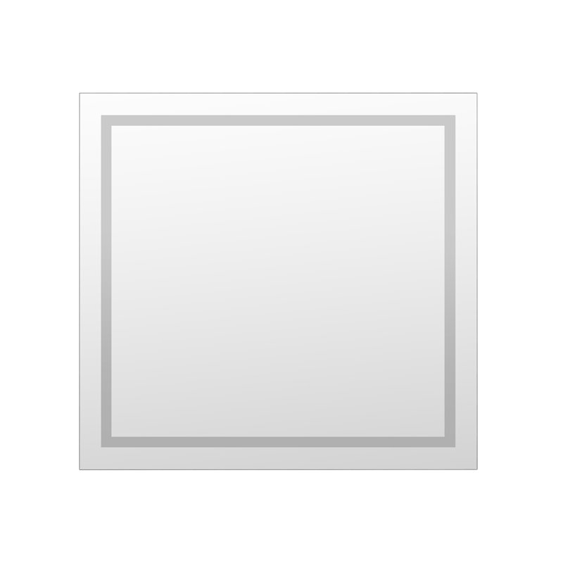 Miramar 34" x 36" Frameless LED Lighted Vanity Mirror with Dimmer and Defogger