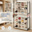Range-chaussures empilable à 20 cubes, range-chaussures autoportant pour entrée, chambre à coucher, placard, appartement, toile beige