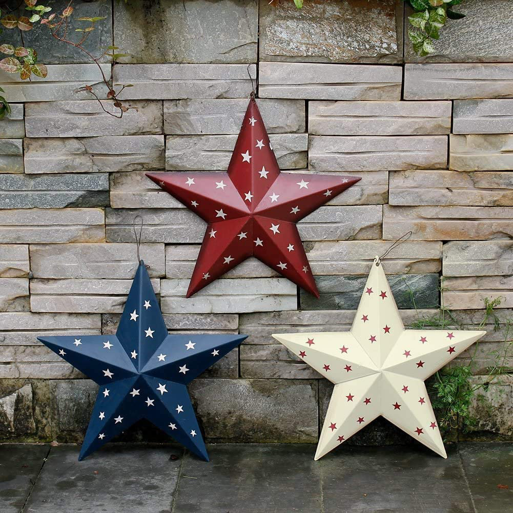 The Holiday Aisle® Delfina Americana Patriotic Barn 3D Stars Wall Décor & Reviews | Wayfair