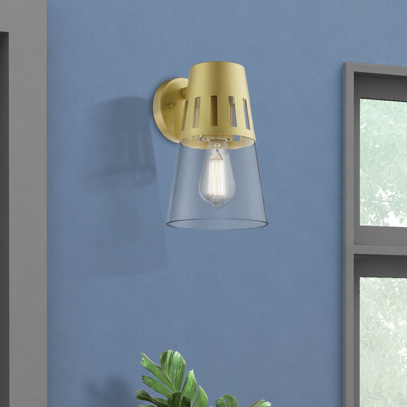 Margaretta Wall Light, Soft Gold, 11" H x 7" W x 7.75" D