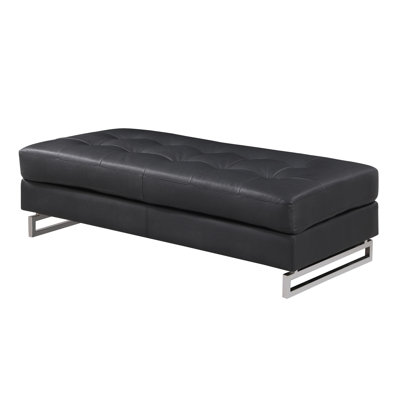Global United Genuine Leather Ottoman