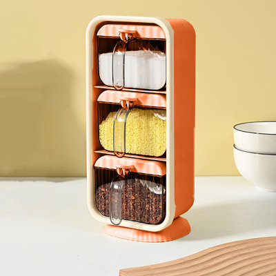 Water Bottle Seasoning Box Kitchen With Spoon Seasoning Rack Home Wall Mounted Punch Seasoning Jar Set Seasoning Bottle Rack