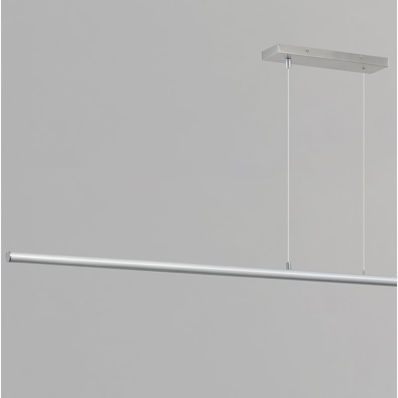 1 - Light LED Unique/Statement Pendant, Satin Aluminum