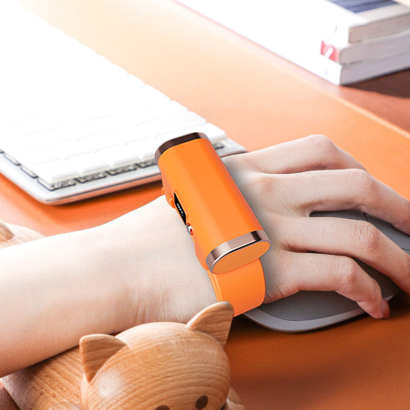 Multifunction Hand Warmer USB Wristband New Smart Temperature Control Hand Warmer Heating Quickly, Orange