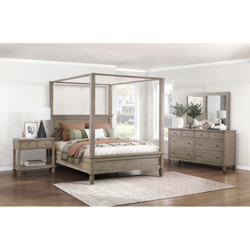 Danar 8-Drawer Transitional Dresser In Gray Oak