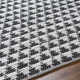 Addy Geometric Handmade Flatweave Recycled P.E.T. Area Rug in Black/White
