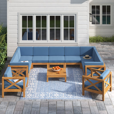Jacklyn 10-Piece Modular Outdoor Sectional with Cushions 