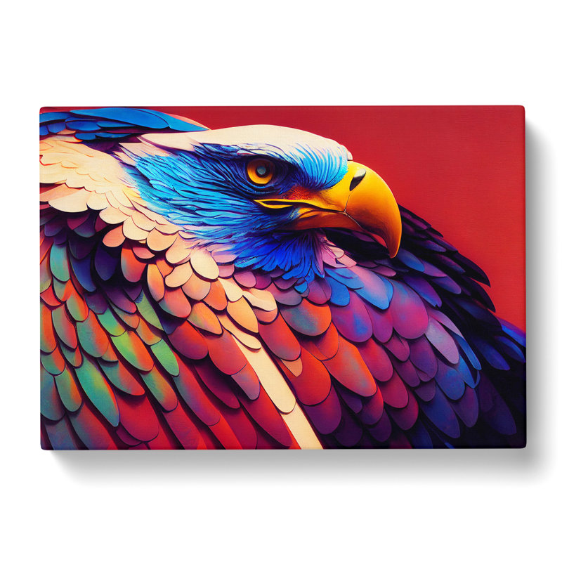 Colourful Eagle Bird Vol.3 - Wrapped Canvas, 35cm H x 50cm W x 3cm D