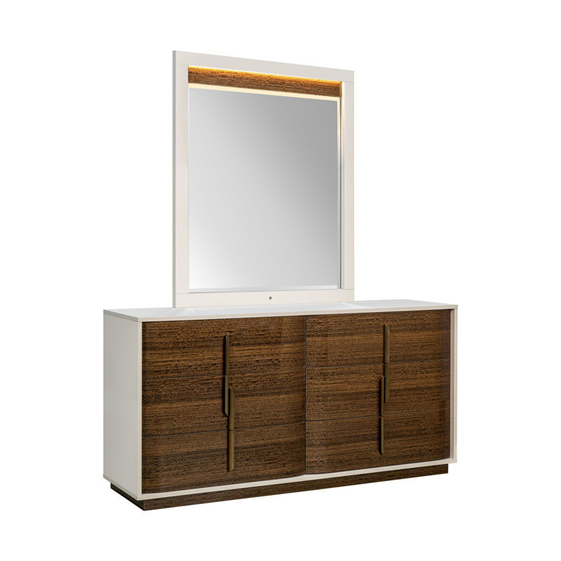 Pavira Walnut 6 - Drawer Dresser