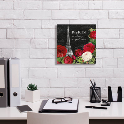 "Epic Graffiti" Rouge Paris 2 Black "par Katie pertiet, art mural sur toile