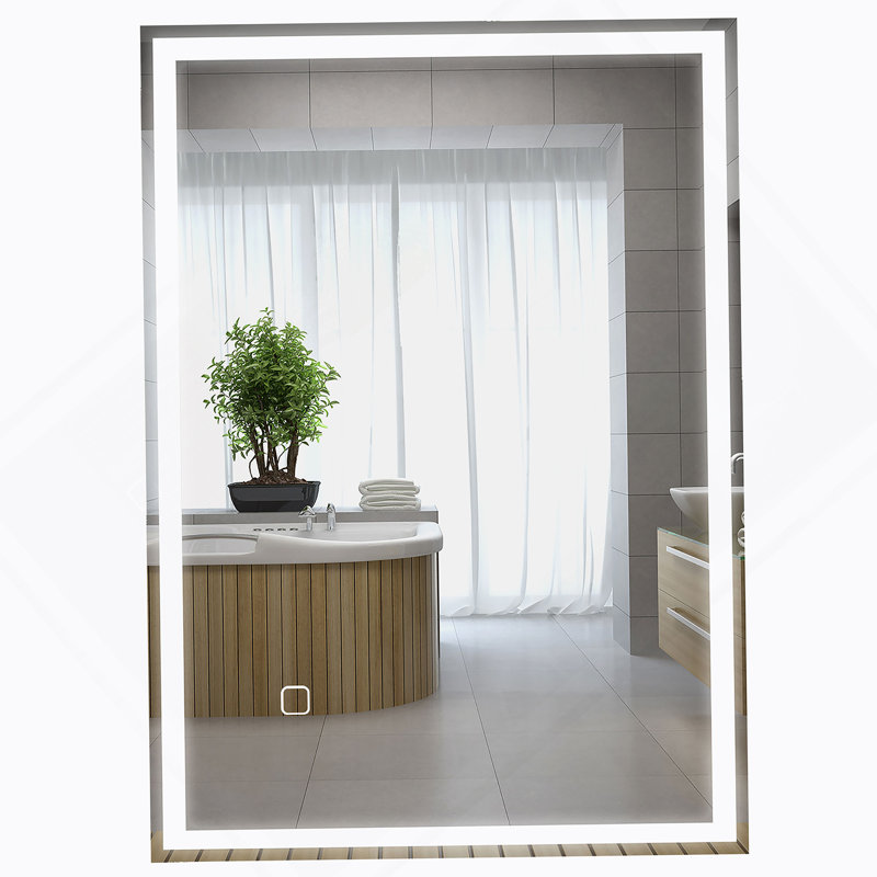 Miroir de salle de bain à intensité variable avec lumières DEL, 3 couleurs et fonction mémoire, 31,5 po x 23,5 po