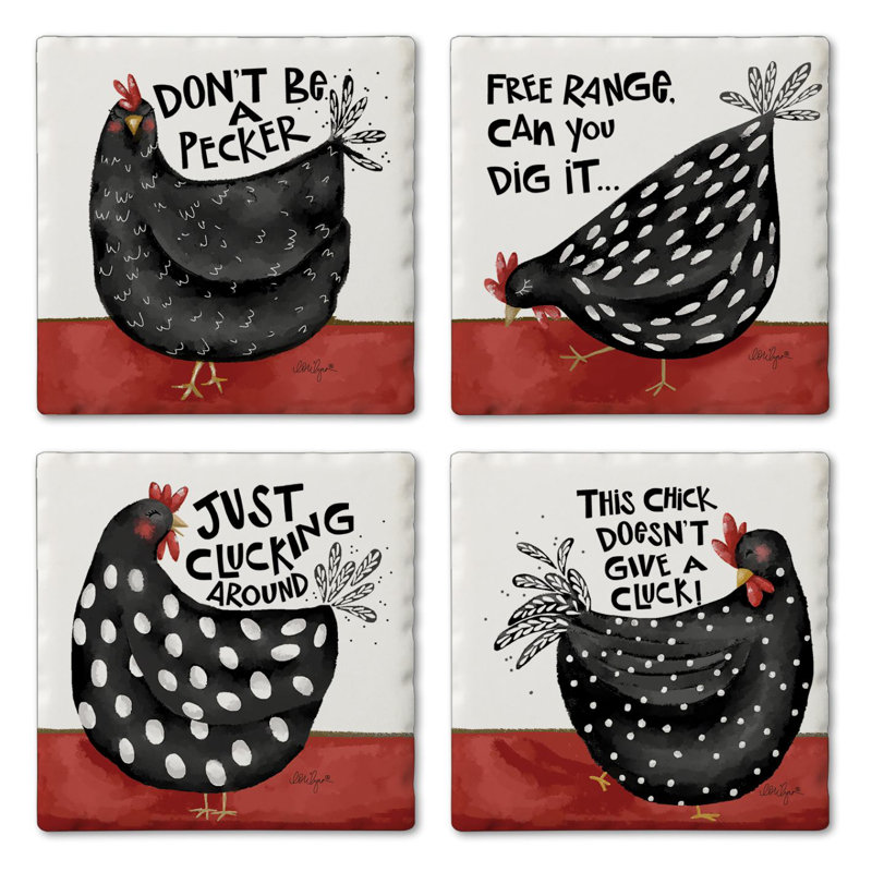 Ensemble de 4 sous-verres The Good Chicks